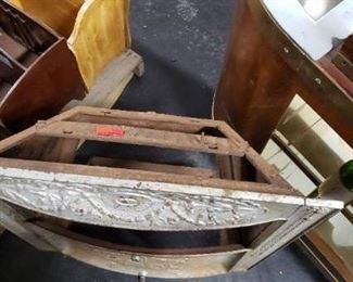 Antique 1800's Cast Iron Fireplace Insert with Front Plate 24.5"W x 30.5"H x 13.50"D  Inside measures 20" W x 26.25"H  Bottom plate measures 20"W x 15.5"H $495  (on Ebay) 