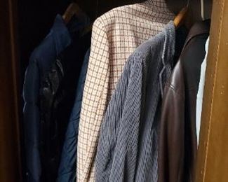 Vintage Storage Wood Coat & Clothes Closet with Rod & Top Shelf   $195