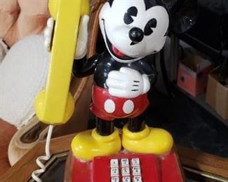 Vintage Mickey Mouse Phone (has some damage) $75