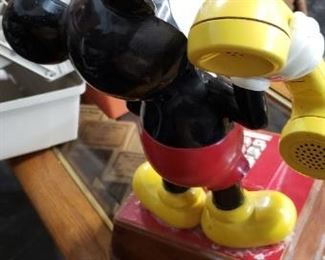 Vintage Mickey Mouse Phone (has some damage) $75