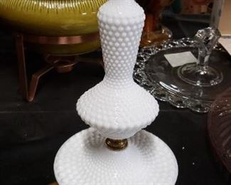 Milk Glass Dresser Lamp     Call