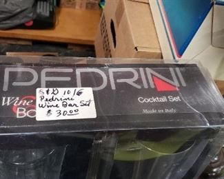 Pedrini Cocktail Set New in Box Made in Italy $30