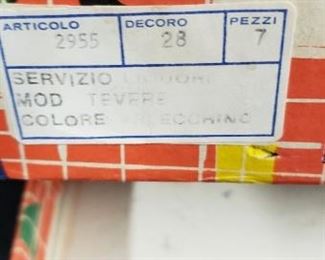 Multi-color Decanter with 6 Shot Glasses Made in Italy Call