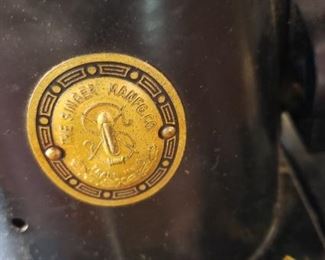 Vintage 1953 Singer #201-2 Straight Stitch Leather Sewing Machine With MCM Cabinet & Accessories  Works    $750