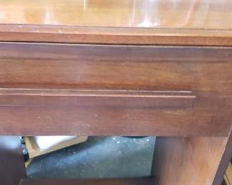 Vintage 1953 Singer #201-2 Straight Stitch Leather Sewing Machine With MCM Cabinet & Accessories  Works    $750