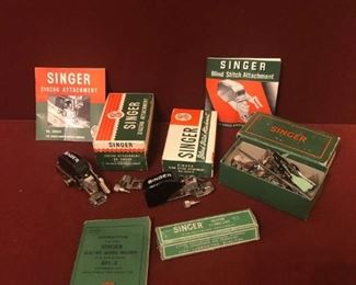 Vintage 1953 Singer #201-2 Straight Stitch Leather Sewing Machine With MCM Cabinet & Accessories  Works    $750