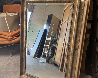 Large gold framed mirror $60