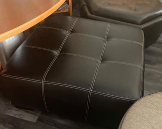 Large faux  leather ottoman 4 ft by 4ft $75