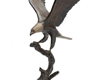 17
Robert L. Refvem
b. 1933, American
Victory Eagle
Patinated bronze on marble base
Signed and editioned: Refvem / R.L. Refvem / 4/25 / 990
38" H x 22.5" W x 17" D
Estimate: $1,200 - $1,800