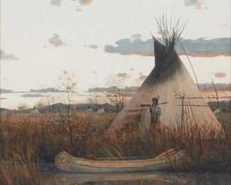 45
Ned Young
b. 1954, Utah
"Summer In The Foothills," 1984
Gouache on paper under glass
Signed and dated lower right: Ned Young, and with the copyright symbol, titled on a gallery receipt
Sight: 9.75" H x 7.5" W
Estimate: $500 - $700