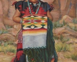 49
Carol Theroux
1930-2021, Los Angeles, CA
"Child Of Red Rock," 1989
Pastel on paper under glass
Signed, dated and inscribed lower right: Carol Theroux / 89 / PSWC (for the Pastel Society of the West Coast), and with the copyright symbol, titled on the certificate of authenticity that accompanies this lot
21.5" H x 13.5" W
Estimate: $800 - $1,200