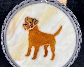 Dog Slag Glass Art