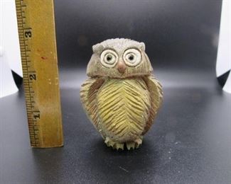 Clay Owl Figurine
