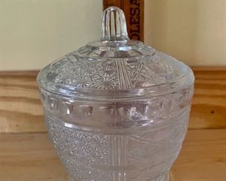 #1101A -  Pressed glass candy dish - $6