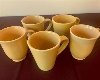 #1048A - Set of 5 ceramic mugs - $5