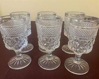 #1040A  - Set of 6 vintage Wexford waffle pattern glasses - $48

