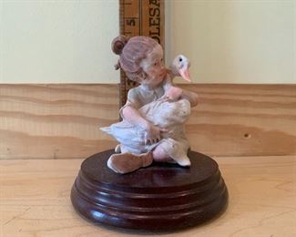 #1550C - Little girl with goose figurine - $10
