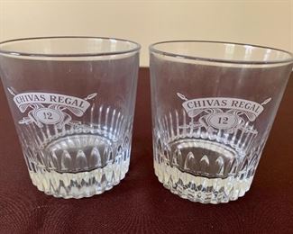 #1791F - Chivas Regal etched highball glasses (2) - $6