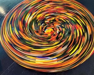 Large bowl swirling with color