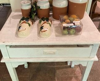Small white table