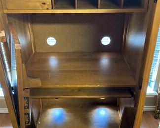 Computer, keyboard, and monitor space