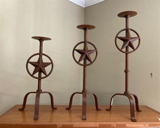 Texas candle holders