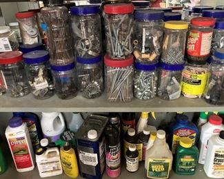 Garage treasures -------- no need to go to Lowe's or Home Depot!