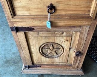 Texas motif side table