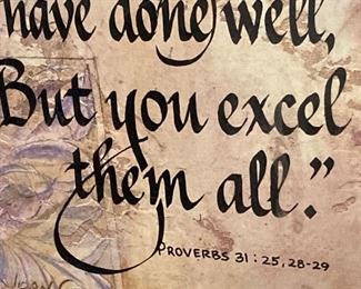 Artist Joan Cole - Proverbs 31:25, 28-29