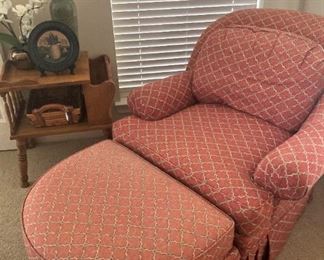 Comfortable chair with ottoman