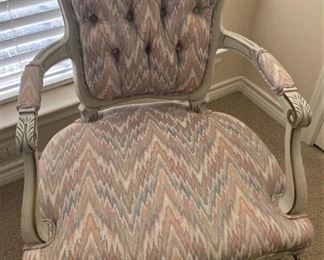 Flame stitch arm chair