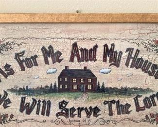 "As for me and my house . . . " Joshua 24:15