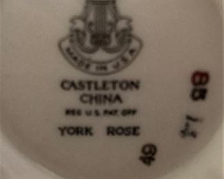 "York Rose" Castleton China - made in the USA