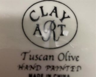 Hand painted "Tuscan Olive"