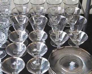 Mid Century Silver-rimmed glass