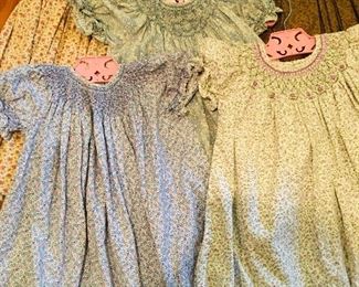 Vintage Smocked Dresses with Smocked Sleeves Also
Appear to be 4T
Handmade!!! Precious!!!❤️❤️❤️