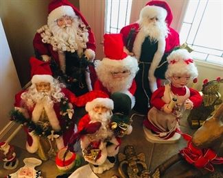 Large Assortment of Santa’s