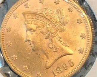 1895 $10 Gold Piece Coin