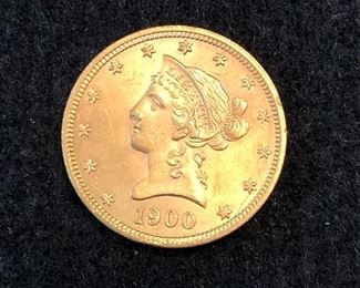 1900 $10 Gold Piece Coin