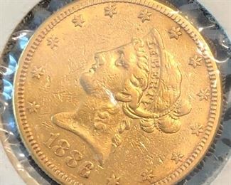 1886 $10 Gold Piece Coin