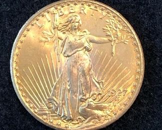 1927 $20 Gold Piece Coin