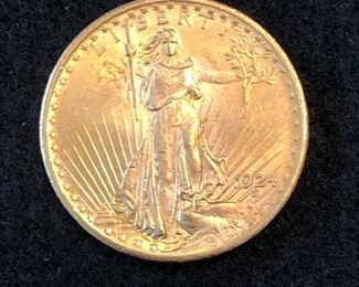 1924 $20 Gold Piece Coin