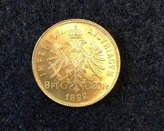 1892 Austrian Gold Coin