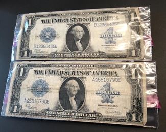 1923 Silver Certificate $1 Bills