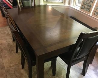 Dining Table with 4 Chairs and Bench