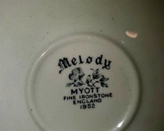 Melody Myott, 7 tea cups with platter