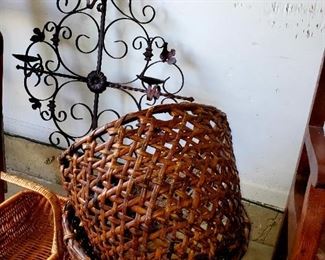 Baskets, wall candle decor