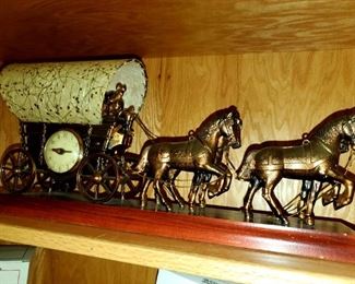 Vintage Wagon train mantel clock 