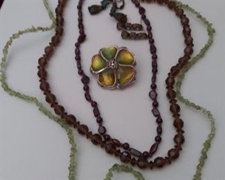 Green Browns Vintage Inspired Jewelry