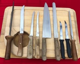 Kitchen Cutting Boards and Knives